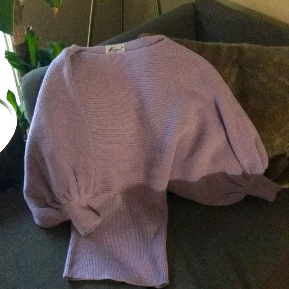 Lantern Sleeve Sweater Dress - Picture 4 of 10